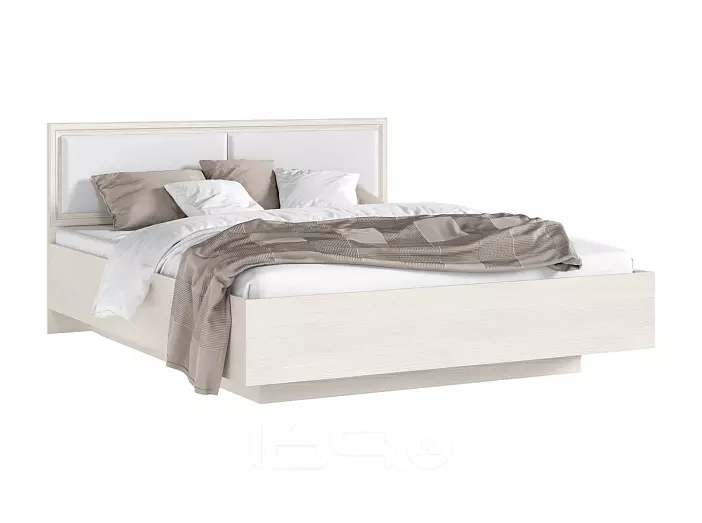 С/Г Престиж 2 Кровать парящая 1,6м (ортопед дерево) с подсветкой (Сандал светлый, Сандал светлый)