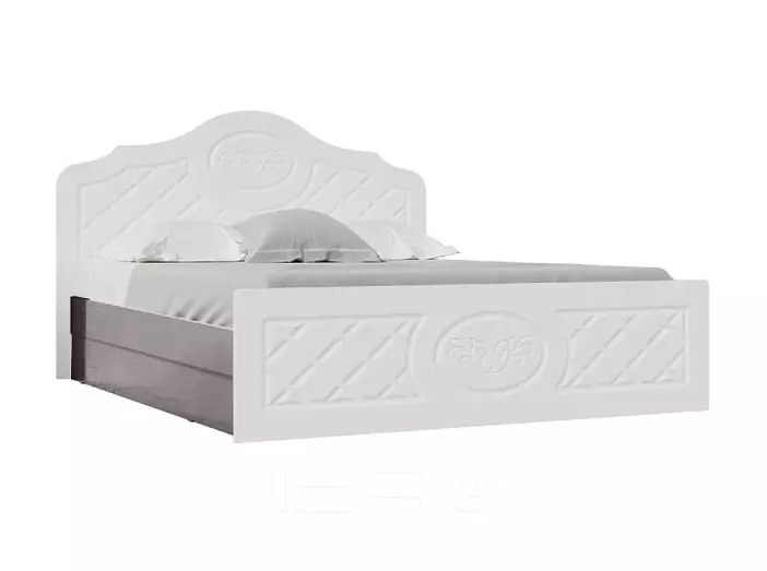 С/Г Престиж Кровать 1,6м (Жемчуг, венге)