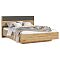 Кровать Роджина без обивки дуб крафт без подъёмного механизма 1600x2000, изголовье жесткое