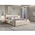 Кровать Роджина без обивки кашемир, дуб крафт серый без П/М 160x200, изголовье жесткое