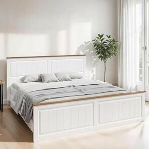 Кровать Валенсия без обивки белый без П/М 1600x2000, изголовье жесткое