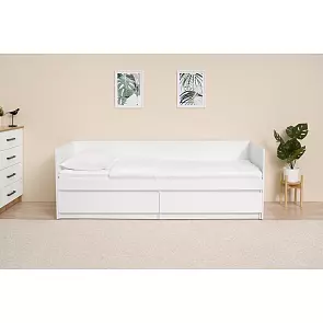 Челси Кровать 0,8м (Детская) (Ш) (Белый глянец, белый)