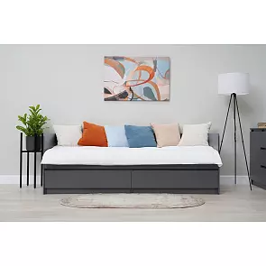 Челси Кровать 0,8м (Детская) (Ш) (Графит, графит)