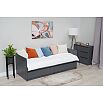 Кровать Челси без обивки графит без П/М 800x2000, изголовье жесткое