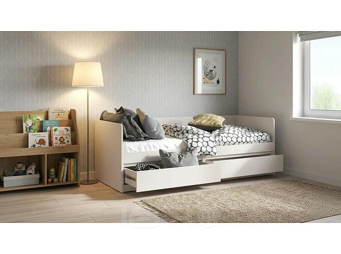 Кровать Челси без обивки кашемир без подъёмного механизма 800x2000, без ортопедического основания, изголовье жесткое