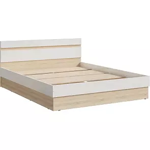 Кровать Челси без обивки белый глянец без П/М 1400x2000, изголовье жесткое