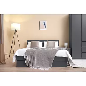 Челси Кровать 1,4м (Графит, графит)