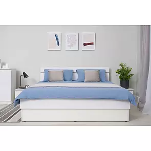 Челси Кровать 1,6м (Белый глянец, белый)