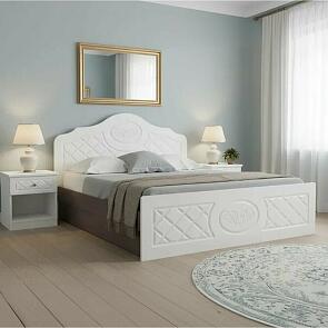 Кровать Престиж без обивки жемчуг без П/М 1400x2000, изголовье жесткое