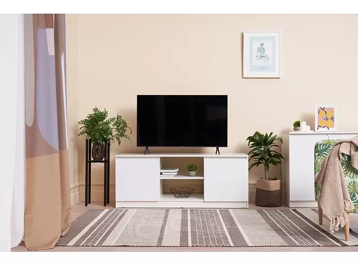 Челси Тумба ТВ (Белый глянец холодный, белый)