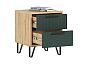 Флэш Тумбы прикроватные (2шт) (Браш Мени Грин, Дуб Крафт)