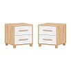 Ирис Тумбы прикроватные (2шт) (Браш Вайт, Дуб Крафт)