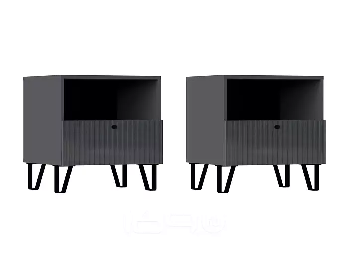 С/Г Оливия Тумбы 1 ящик (Графит глянец, Графит)