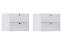 С/Г Оливия Тумбы 2 ящика (Белый глянец, Белый)