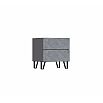 С/Г Оливия Тумбы 2 ящика (Мрамор глянец, Графит)