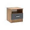 Мартина Тумба прикроватная (Графит, Дуб крафт)
