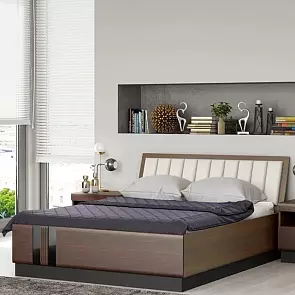 Магнолия Кровать 1,6 с ПМ (Дерево, орех)