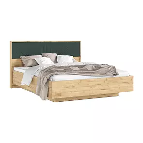 С/Г Флэш Кровать парящая 1,6м с ПМ (Браш Мени Грин/Дуб Крафт, Дуб Крафт)