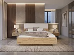 Кровать Флэш без обивки дуб крафт/браш вайт С П/М 160x200, ортопедическое основание, изголовье жесткое