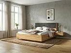 Кровать Ирис без обивки браш графит С П/М 1600x2000, ортопедическое основание, изголовье жесткое