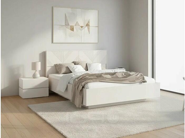 Кровать Ирис без обивки кашемир С П/М 1600x2000, изголовье жесткое