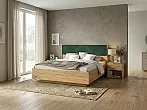 Кровать Ирис с подсветкой без обивки браш мени грин С П/М 160x200, ортопедическое основание, изголовье жесткое