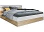 Кровать Ким без обивки белый глянец холодный С П/М 1600x2000, ортопедическое основание, изголовье жесткое