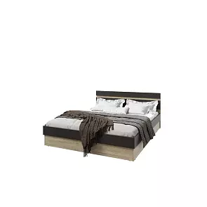 С/Г Ким Кровать 1,6м с ПМ (Графит софт NEW, сонома)