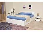 Кровать Нэнси без обивки белый глянец С П/М 1600x2000, ортопедическое основание, изголовье жесткое