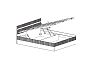 Кровать Оливия без обивки графит глянец С П/М 1642x2021, ортопедическое основание, изголовье жесткое