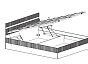 Кровать Оливия без обивки мрамор глянец С П/М 1642x2021, ортопедическое основание, изголовье жесткое