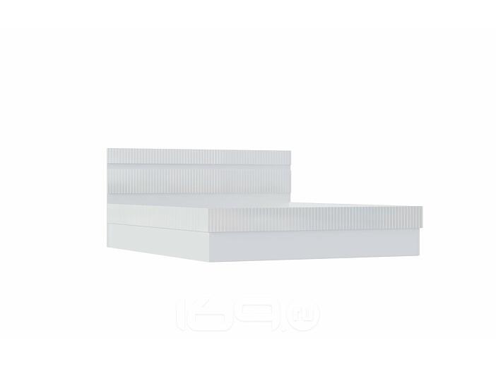 С/Г Оливия Кровать 1,6м с ПМ (Шарли Белый, Белый)