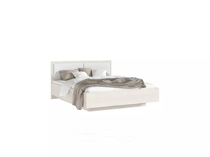 Кровать Престиж экокожа сандал светлый с подъемным механизмом 1600x2000, изголовье мягкое