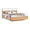 Кровать Роджина без обивки дуб крафт с подъемным механизмом 1600x2000, без ортопедического основания, изголовье жесткое