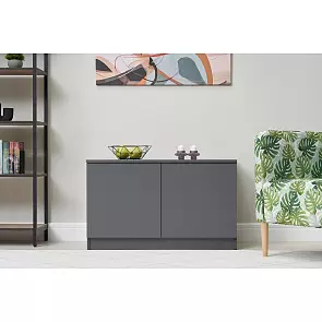 Челси Антресоль-тумба универсальная (Графит, графит)