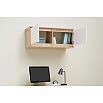 Челси Полка навесная (Антресоль малая) (Белый глянец, дуб сонома)