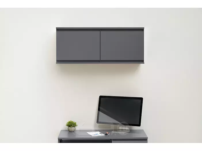 Челси Полка навесная (Антресоль малая) (Графит, графит)