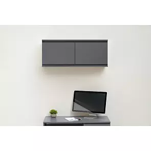 Антресоль 1002x354x412 Челси Графит/графит ЛДСП