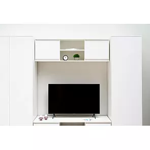 Челси Полка открытая (Антресоль) (Белый глянец, белый)