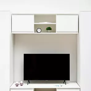 Антресоль 1352x354x412 Челси Белый глянец/белый ЛДСП