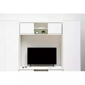 Антресоль 1352x354x412 Челси Белый глянец/белый ЛДСП
