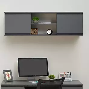 Антресоль 1352x354x412 Челси Графит/графит ЛДСП