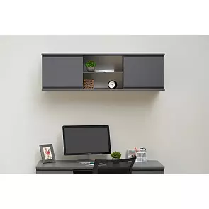 Антресоль 1352x354x412 Челси Графит/графит ЛДСП