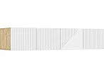 Антресоль 1800x510x364 Ирис Браш Вайт/дуб крафт МДФ
