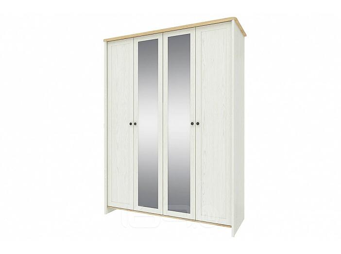 Шкаф 4-х дв. с зеркалом Тифани СТЛ.305.01 Дуб небраска/Белый
