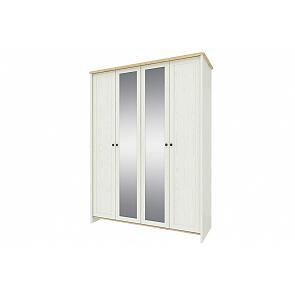 Шкаф 4-х дв. с зеркалом Тифани СТЛ.305.01 Дуб небраска/Белый