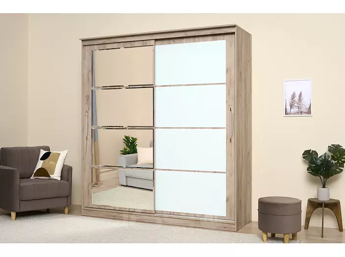 Шкаф-купе Элегант №7 2,0 м (Дуб Крафт серый)