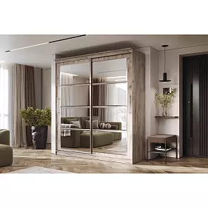 Шкаф-купе Элегант №8 2,0 м (Дуб Крафт серый)