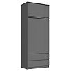 Челси Шкаф 2-х ств (2УПК) комбинированный с антресолью (Графит, графит)