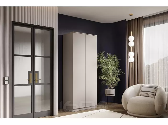 Челси Шкаф 2-х ств (2УПК) комбинированный (Ш) (Кашемир, Кашемир)